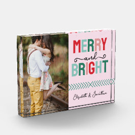 Bloque Para Fotos Navidades merry y brillantes