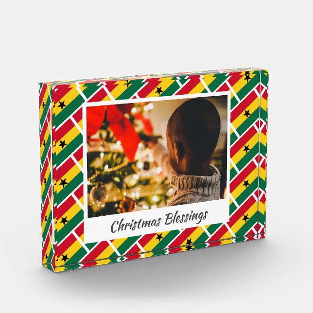 Bloque Para Fotos Navidades modernos de la BANDERA GHANA (Izquierda)