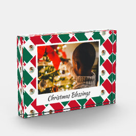Bloque Para Fotos Navidades modernos de la BANDERA MÉXICO Keepsake