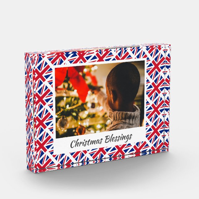 Bloque Para Fotos Navidades modernos UNION JACK Personalizado Keepsa (Izquierda)