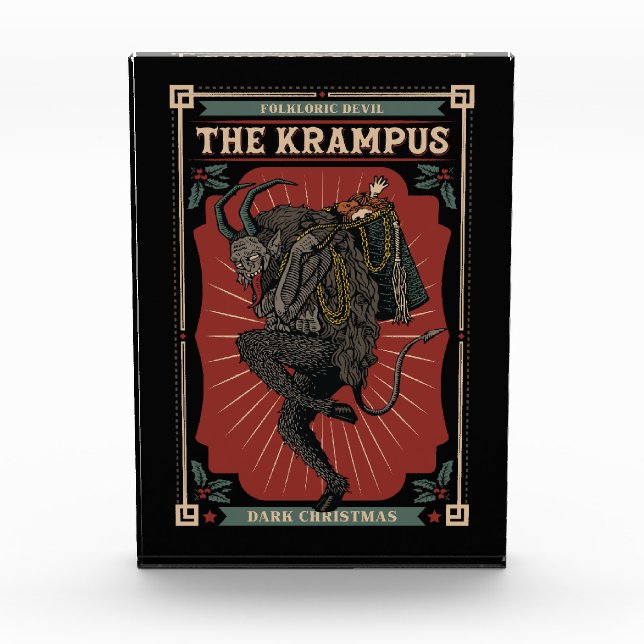 Bloque Para Fotos Navidades oscuros El diablo folklórico Krampus Bol (Anverso)