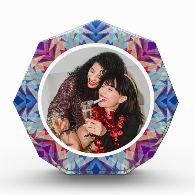 Bloque Para Fotos Navidades personalizados Estrella Jolly Blue Red P (Anverso)