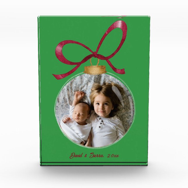 Bloque Para Fotos Navidades personalizados Keepsake (Anverso)