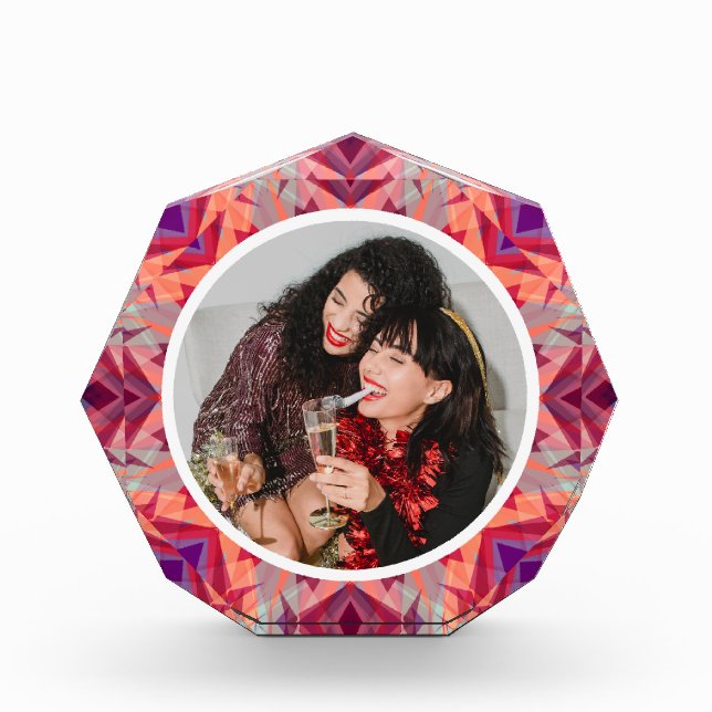 Bloque Para Fotos Navidades personalizados Star Fun Jolly Red Purple (Anverso)