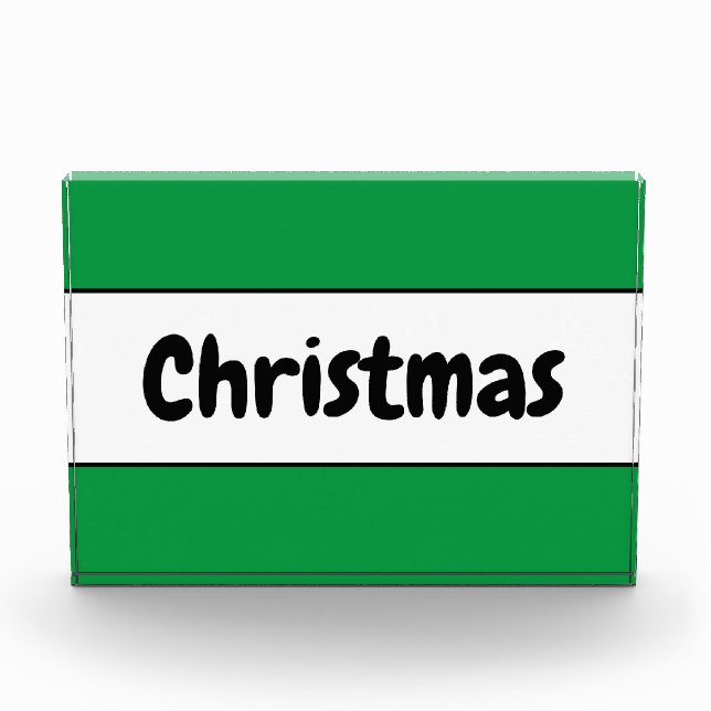 Bloque Para Fotos Navidades retro divertidos celebran franjas blanca (Anverso)