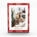 Bloque Para Fotos Navidades Rústicos De Color Rojo<br><div class="desc">Colores de agua rojos estropeados Navidades de fotos ruidosos bloqueo de vacaciones</div>