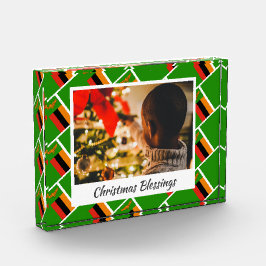 Bloque Para Fotos Navidades ZAMBIA FLAG modernos Keepsake
