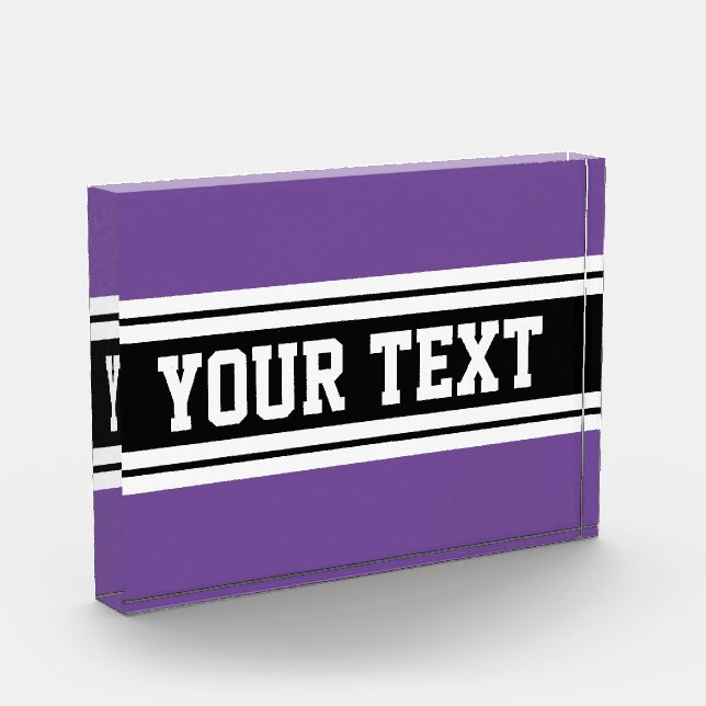 Bloque Para Fotos Negrita Carreras blanca morada franquea tu texto (Izquierda)