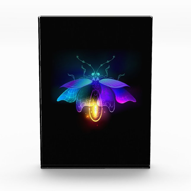 Bloque Para Fotos Neon Firefly en negro (Anverso)