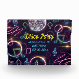 Bloque Para Fotos Neon Glow Disco Dance Birday Party