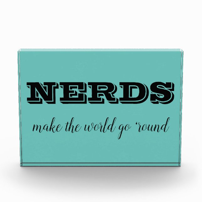 Bloque Para Fotos NERDS hacen que el mundo gire (Anverso)