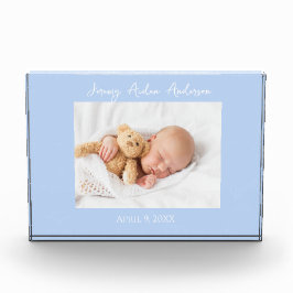 Bloque Para Fotos New Baby Birth Baby Blue Border Photo Block
