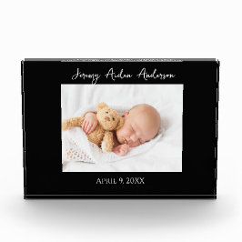 Bloque Para Fotos New Baby Birth Black Border Photo Block