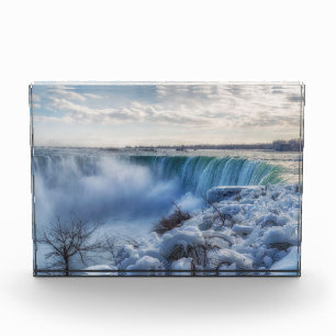 Bloque Para Fotos Niagara cae en invierno por la mañana, fotografía