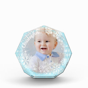 Bloque Para Fotos Nieve brillante en azul