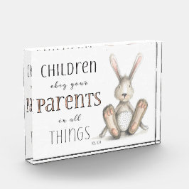 Bloque Para Fotos Niños Obedezcan A Sus Padres-Col 3:20