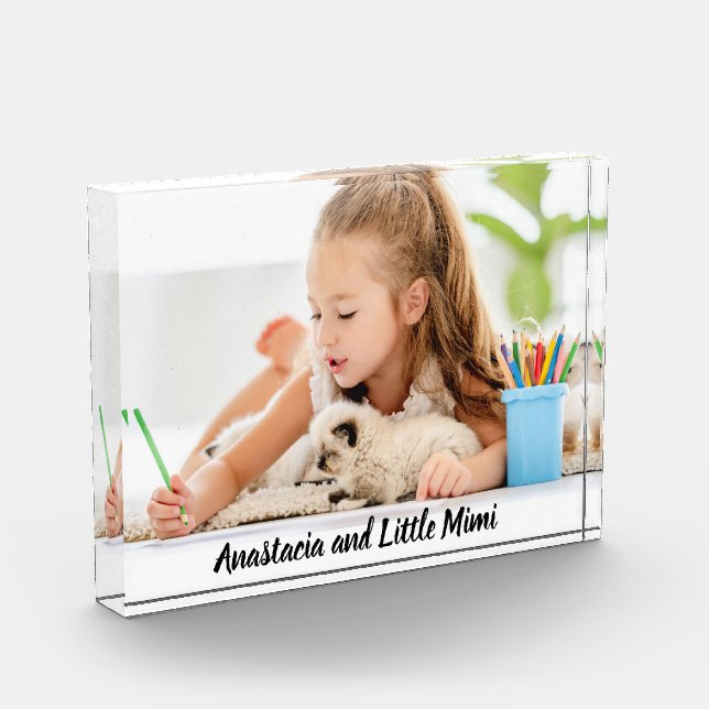 Bloque Para Fotos Niños y perros personalizados modernos (Izquierda)