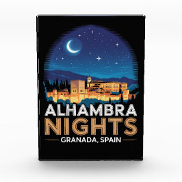 Bloque Para Fotos Noches de la Alhambra - Granada España Viaje Arte