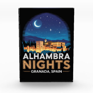 Bloque Para Fotos Noches de la Alhambra - Granada España Viaje Arte