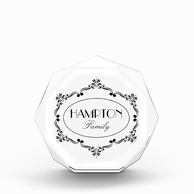 Bloque Para Fotos Nombre de familia de Personalizados florecientes (Anverso)