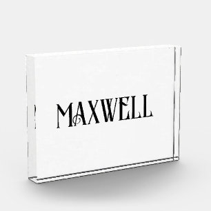 Bloque Para Fotos Nombre de familia negra audaz y elegante