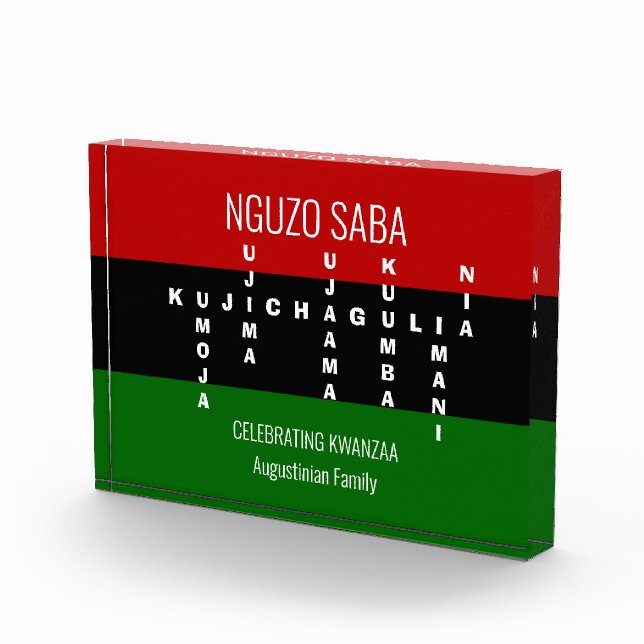 Bloque Para Fotos Nombre de familia panafricana de KWANZAA (Derecha)