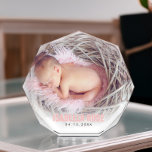 Bloque Para Fotos Nombre del bebé rosado<br><div class="desc">Diseño fotográfico simple y de moda con purga completa. ¿Necesita un color personalizado? Envíanos un mensaje a heartlockedstudio@gmail.com y estaremos encantados de ayudarte.</div>