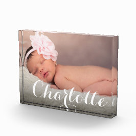 Bloque Para Fotos Nombre elegante guión Personalizado superposición 