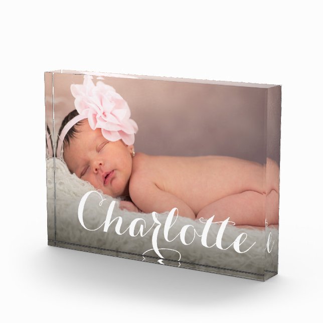 Bloque Para Fotos Nombre elegante guión Personalizado superposición  (Derecha)