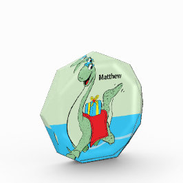 Bloque Para Fotos Nombre personalizado, niño, dinosaurio de cumpleañ