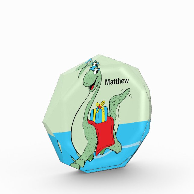 Bloque Para Fotos Nombre personalizado, niño, dinosaurio de cumpleañ (Izquierda)