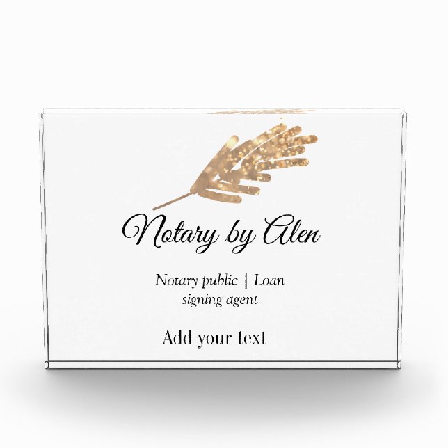 Bloque Para Fotos Notario público agente de firma de préstamos añadi (Anverso)