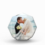 Bloque Para Fotos Novia elegante y novio de la boda octagonales<br><div class="desc">Bloque elegante de la foto de novia y del novio de la boda</div>
