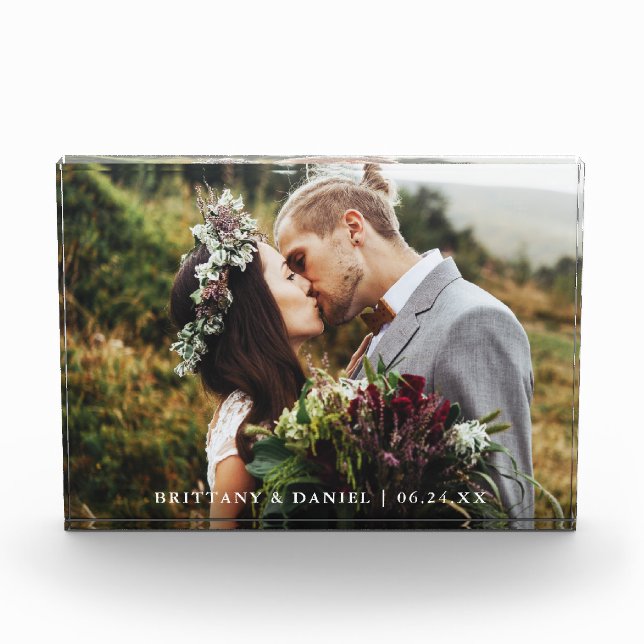 Bloque Para Fotos Novia y Novio de Boda Moderna (Anverso)