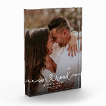 Bloque Para Fotos NUESTRA CARRETERA EMPIEZA AQUÍ Boda DE guiones mod<br><div class="desc">Bloqueo de fotos de pareja personalizado,  compromiso o boda con un diseño moderno de guiones cardíacos leyendo NUESTRA CARRETERA COMIENZA AQUÍ junto con sus nombres y fecha.</div>
