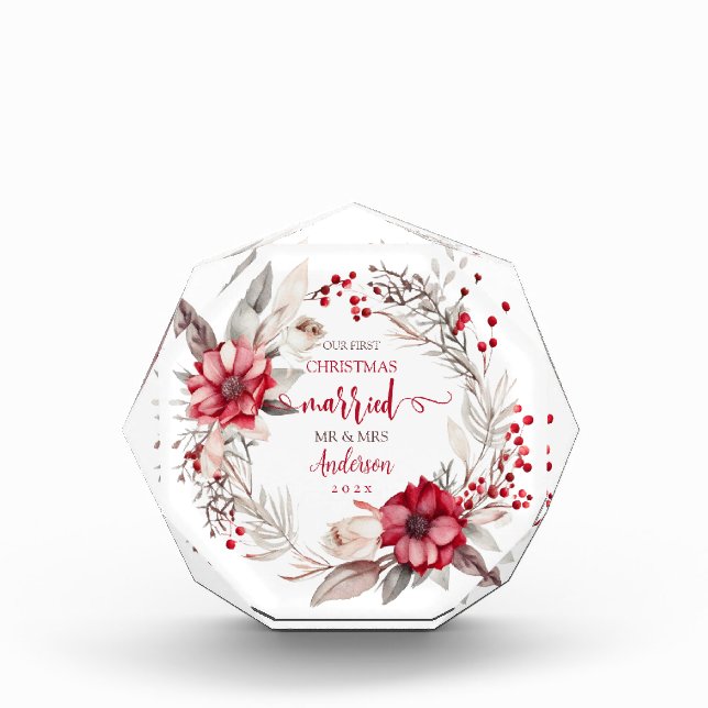 Bloque Para Fotos Nuestra primera Navidad casada (Anverso)