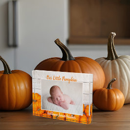 Bloque Para Fotos Nuestro pequeño calabaza, Personalizado lindo, cae