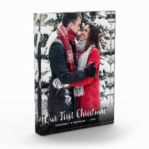 Bloque Para Fotos Nuestro primer navidad junto junta día de fiesta