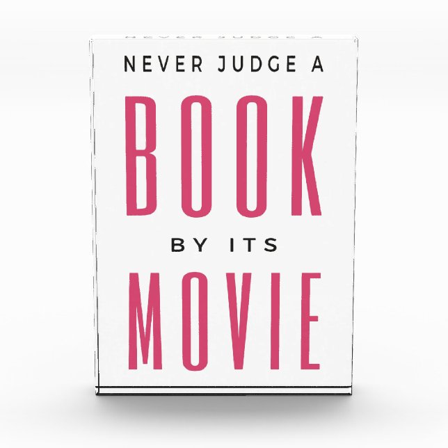 Bloque Para Fotos Nunca juzgues un libro por su película (Anverso)