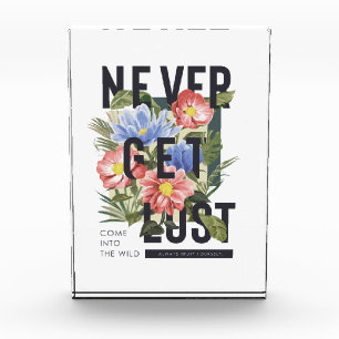 Bloque Para Fotos Nunca se pierda el lema floral