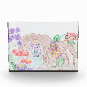 Bloque Para Fotos Obras de arte de niños personalizados, dos ratones
