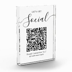 Bloque Para Fotos Obtengamos social QR Code Business Company Name