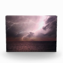 Bloque Para Fotos Océano tormenta relámpago