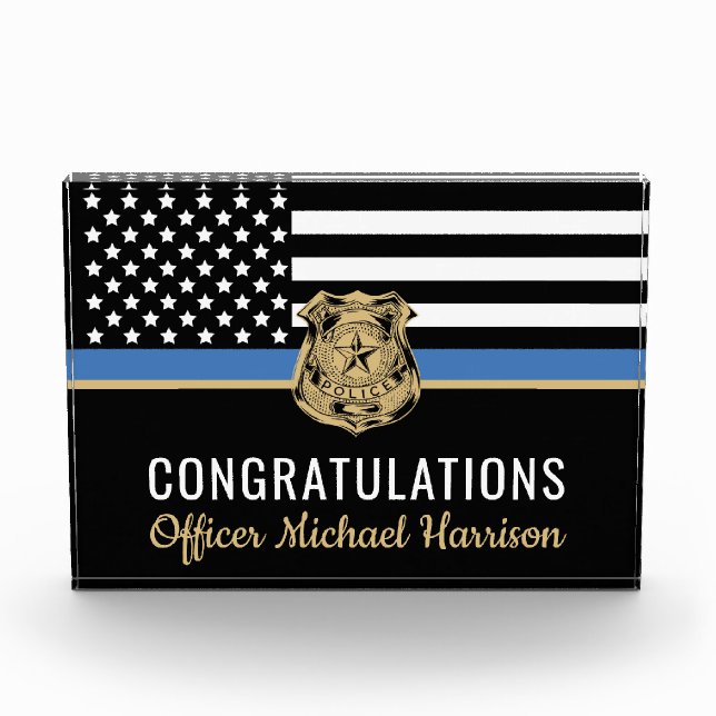 Bloque Para Fotos Oficial de Graduación de la Academia de Policía (Anverso)