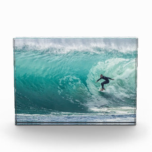 Bloque Para Fotos Ola, surfista, bello paisaje