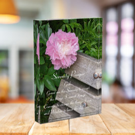 Bloque Para Fotos Oración de serenidad Pink Peony Bloom Floral