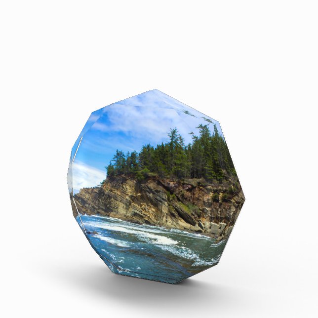 Bloque Para Fotos Oregon Coast Glass Desk Art (Derecha)