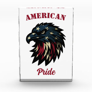 Bloque Para Fotos Orgullo americano, águila azul rojo patriótica