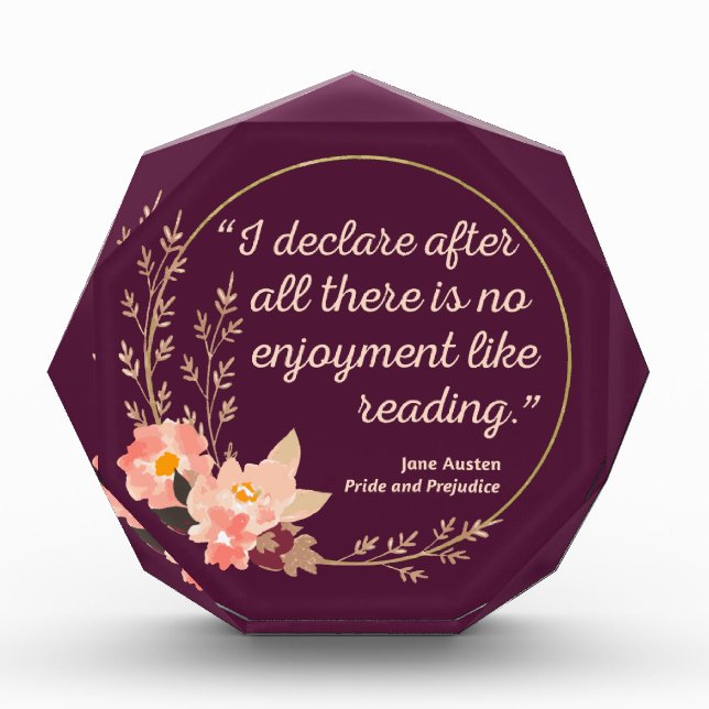 Bloque Para Fotos Orgullo y Prejuicio Cita III - Estilo Bonito (Anverso)
