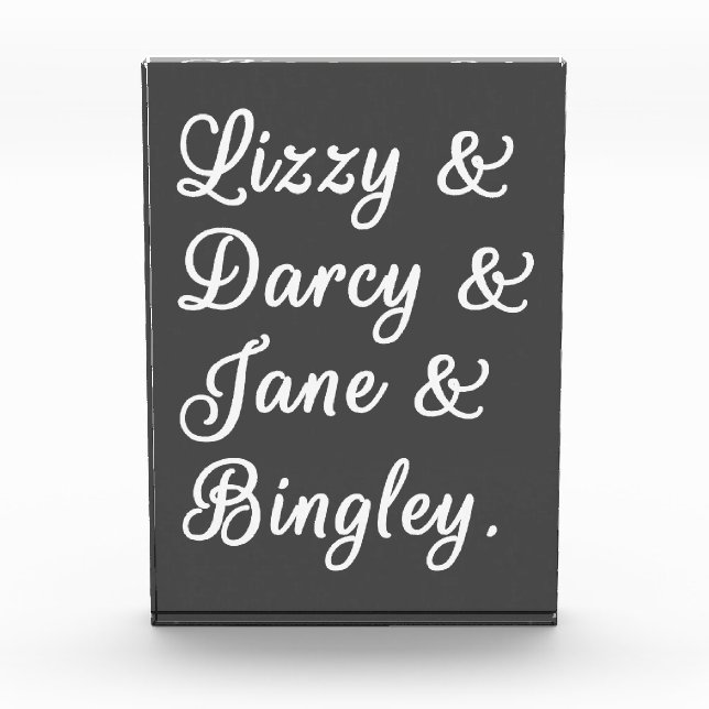 Bloque Para Fotos Orgullo y prejuicio parejas II (Anverso)